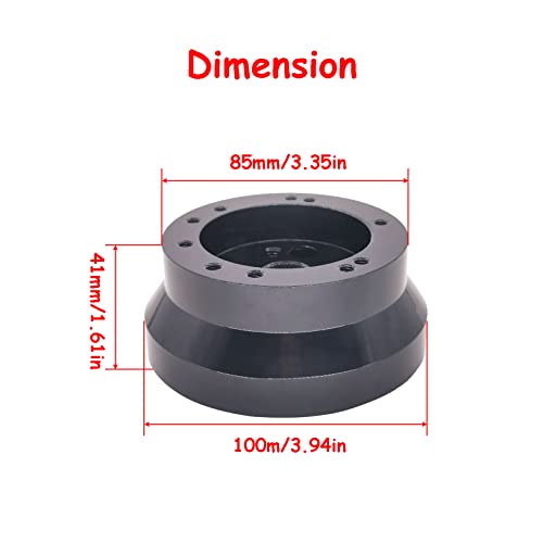 Licbund 5 / 6 Hole Steering Wheel Hub Adapter Compatible With Gmc Chevy Pontiac Cadillac Truck Pickup (Black), Swa-01 #TOP1