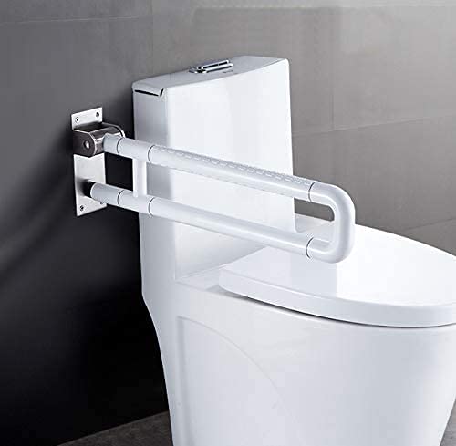 GOTOTP Barra de Seguridad para Baño Antideslizante Carga 300kg Barra Apoyo Abatible para Baño Evitar Resbalones para Ancianos, Mujeres Embarazadas, niños Cover