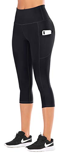 IUGA High Waisted Yoga Pants for Women with Pockets Capri Leggings for Women Workout Leggings for Women Yoga Capris - Image 3