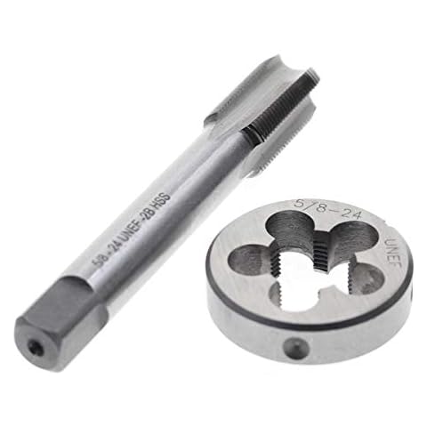 AUTOKAY New HSS 5/8"-24 UNEF Right Hand Thread Tap and Die Set (5/8x24) RH Cover