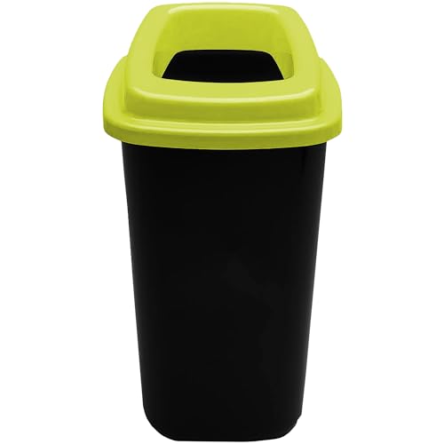 Home Centre Plastic Recycling Kitchen Office Waste Bin 45 Litre Green Open Touchless Rim Sorting Waste Segregation Recycle Rubbish Container Six Colour Code Management School Work Trash Box