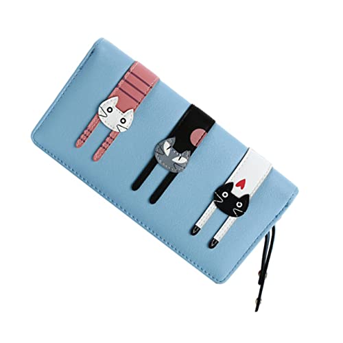 LIFKOME Wallet for Women Cute Pu Zipper Purse Compartments Faux Money Storage Bag for Travel School Shopping and Daily Use
