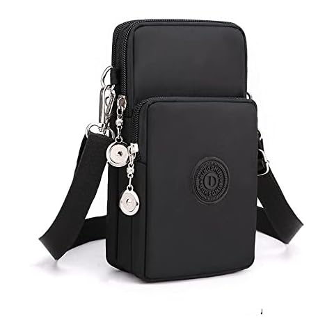 eMorevalue Cell Phone Purse Pouch Crossover Body Bag for Samsung Galaxy S23 Ultra, S22 Ultra, S22 Plus, S20 Fe, A13 Moto G Stylus 5G, G 5G 2022 Pixel 7 Pro 6a OnePlus Nord N30 5G (L, Black) Cover