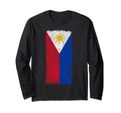 NATIONAL FLAG OF THE PHILIPPINES MANILA FILIPINO PRIDE Maglia a Manica