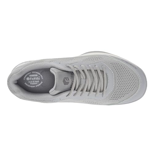 Image of FitVille Wide Pickleball Shoes for Men Tennis Shoes Sneakers for All Court Racquetball Athletic Shoes for Racquet Sport | Arch Support & Wide Toe Box