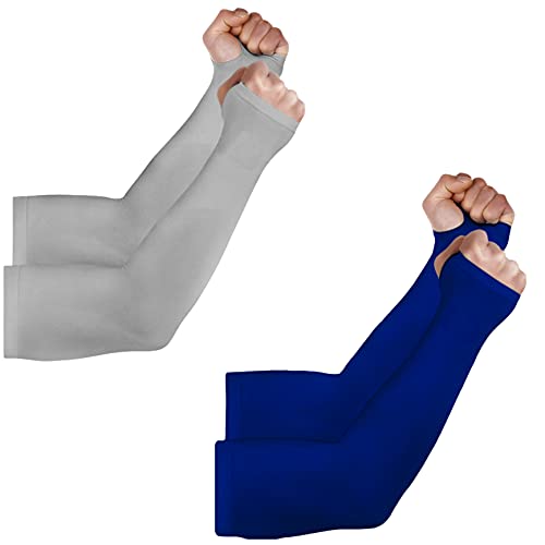 Image of MIZUNA Sun Protection Arm Sleeves Hand gloves For Men & Women,Thumb Holes UPF 50 Arm Cover for Biking,Cricket,Cycling, Golf, Outdoor Sports