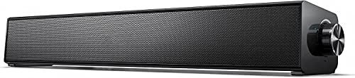 Roleader Computer Speakers for Desktop SoundBar: 110dB Stereo Wired Wireless Bluetooth Sound Bar USB Powered with Deep Bass for PC Tablet Laptop