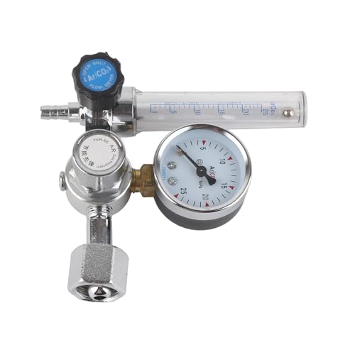 Regulador de Flujo para Soldadura MIG/TIG - Medidor de Presión de Argón y CO2 con Manómetro Precise - Compatible con Cilindros de Gas
