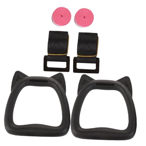 Set de anillas para gimnasia fitness con correas y agarre suave