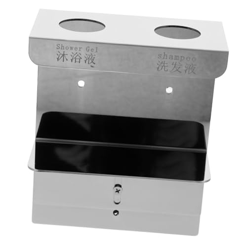 UTHCLO Soporte dispensador de jabón Soporte de Pared para champú jabonera montada botellero de jabón Soporte de jabón líquido Porta champú para Pared de Ducha Acero Inoxidable Plata