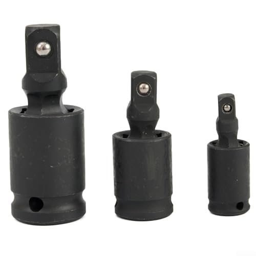 Juego de 3 enchufes de aire de junta giratoria para aplicaciones mecánicas, acero cromado para mayor durabilidad