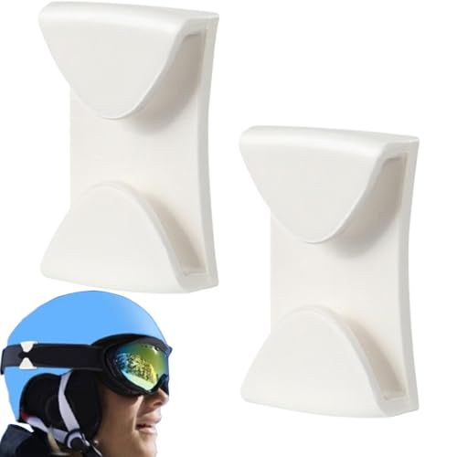Clips de gafas de esquí, clips anticaída para gafas de esquí - rieles laterales hebillas de cinturón multifunción para esquiador y esquí