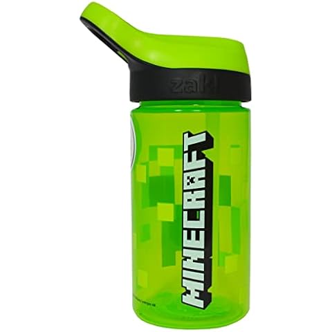 Minecraft Creeper Atlantic Water Bottle | Boys Girls | Adults | School Office Work | Multi | 450 ML Cover