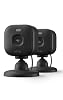 Videocamera Mini 2K+ Blink (ultimo modello) | Videocamera di sicurezza domestica con alimentatore plug-in, risoluzione video 2K, zoom 4x, visione notturna a colori | 2 videocamere – Nere