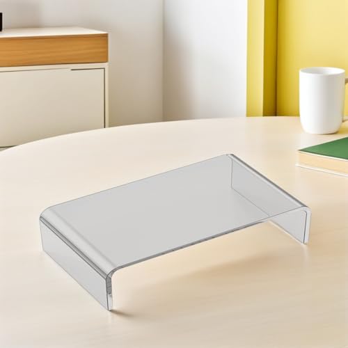 Moniteur d'ordinateur support acrylique Gatuida rehausseur transparent ergonomique