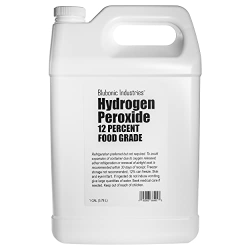 Blubonic 12 Percent Food Grade Hydrogen Peroxide, 128 fl oz, Cleaner