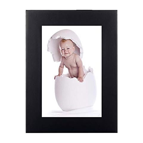 PAZLOG 3.5X5 Picture Frames Made of Solid Wood and High Definition Plexiglass for Table Stand Tabletop Picture Frame Display 3.5 by 5 Frame Vertically or Horizontally as 5x3.5 inch, Black Cover