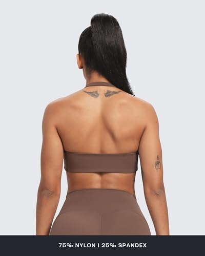 Image of Aoxjox Taylor Scrunch Halter Sports Bra