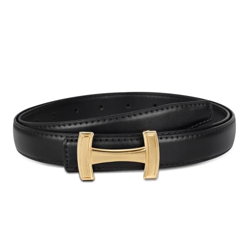 EXTREE Gold Buckle Belts for Women Fashion Waist Band Elegant Ladies Belt Gift for Women Ideal for Dresses Jeans