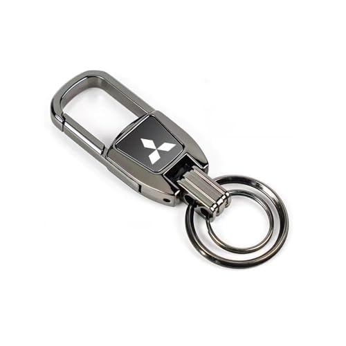 XWMRBD Llavero de Coche para Mitsubishi ASX Pajero Sport Outlander Grandis, Reemplazo de Llavero de Coche con Logo, Hombre y Mujer Accesorios Personalizado, Regalos Familiares