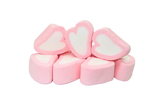 Candy Shop Pink and White Heart Shaped Marshmallows - 2.2 lb. Bag