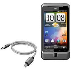 BoxWave Cable Compatible with HTC Desire Z - Micro USB DuraCable, Braided Micro USB Charging Cable - Space Grey