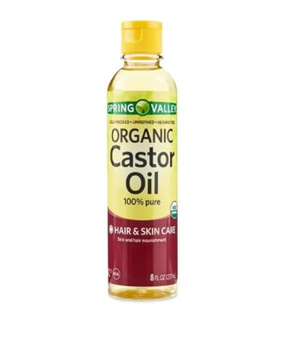 4 TOP CARE Cold-Pressed Castor Oil - Unrefined & Hexane-Free, Organic - For Hair and Skin - 8 fl oz