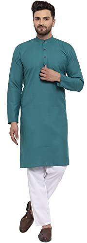 Maple Clothing Solid Color Men's Kurta Pajama Cotton Indian Evening Dress