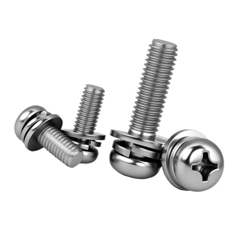 Vis combinées M5 18mm en acier inoxydable 316 tête ronde croisée pour réparation mécanique 10pcs