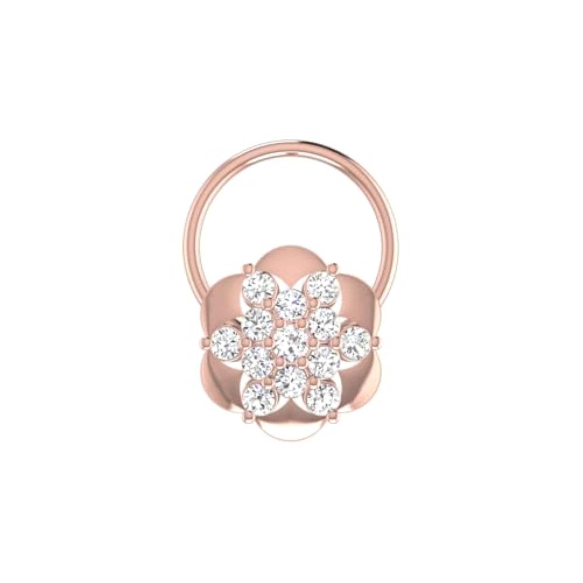 Women's 9K BIS Hallmarked Rose Gold Stud Nosering