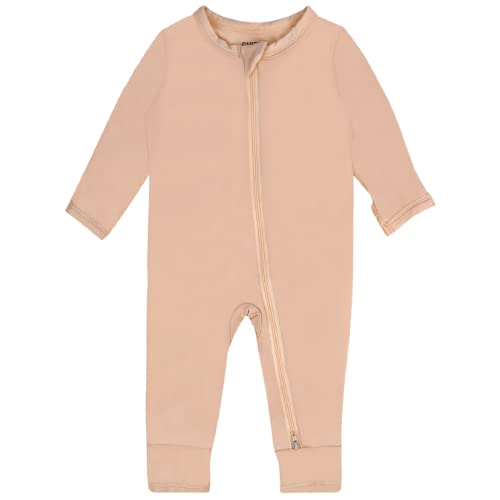 Image of GUISBY Baby Footless Rompers, Rayon Pajamas 2 Way Zipper with Long Sleeve Sleeper