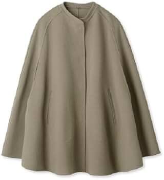 Amazon | [ミラオーウェン] ウール混スタンドカラーリバーケープコート