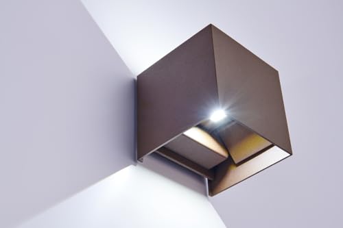 CUBO 10W IP65 Marron corten Marron corten 3000K | Luz Calida