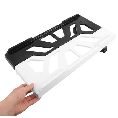 Soporte móvil ajustable para CPU TEHAUX con ruedas giratorias, extensible, para organización bajo el escritorio, carrito multifuncional para gaming y oficina miniatura 4