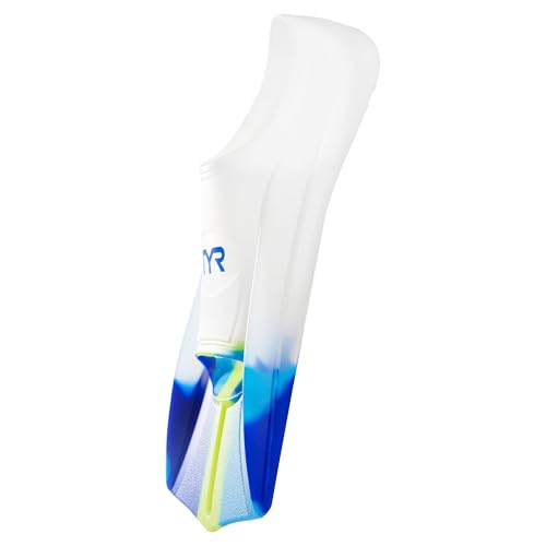 Image of TYR Stryker Silicone Fins - Short Blade Swimming Training Scuba Flippers | 100% Silicone Construction | Short Blade Propulsion | Flutter Kick Cadence Promotion | State-of-the-Art Comfort Fit