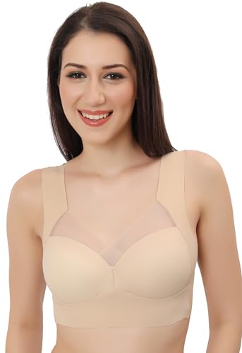 Image of Fabluk ICY Silk Seamless Pushup Sporta Bra, Padded, Full Coverage, Yoga Bralette Tank Top for Workout & Gym