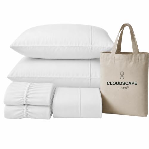 CSL 100% Egyptian Cotton Sheet Split King,400TC, Cooling, Deep...