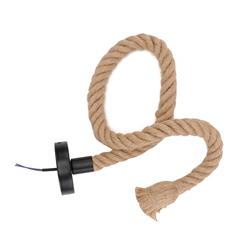 SEWACC 1Pc Rope Hanging Light Kit Vintage Style Light Cord for Rustic Home for Living Room Dining Room and Bar Lighting Bulb Not Included