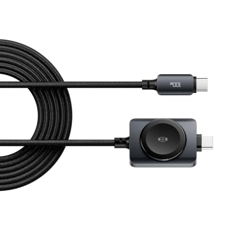 4.9 FT Braided USB C Cable with Watch Module