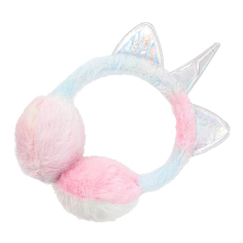 VALICLUD Unicorn Earmuffs Boys and Girls Ear Warmers Plush Ear Cover Winter Protectors for Girls Boys Noise Protection - Main Image