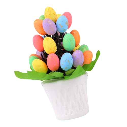 X-Institute Huevos de Pascua resistentes en maceta, decoración elegante de huevos de Pascua, decoración de exhibición para decoración de temporada del hogar, decoración de sala de estar