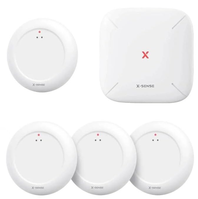 X-Sense Detector de Agua SWS0A41, Sensor de Agua para el hogar, detección de Fugas