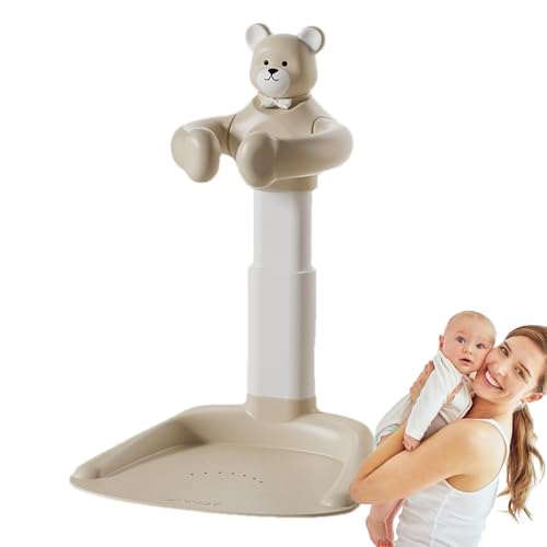 Qiwieod Ducha de pie para baño de bebé, soporte para ducha de bebé,Soporte de ducha con base antideslizante Soporte de baño de pie para bebé | Asiento de baño con asa para silla, ayudante de baño