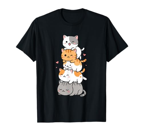 Gatos, Mountain, Pile Kitty Mountain, anime, kawaii, amante de los gatos Camiseta