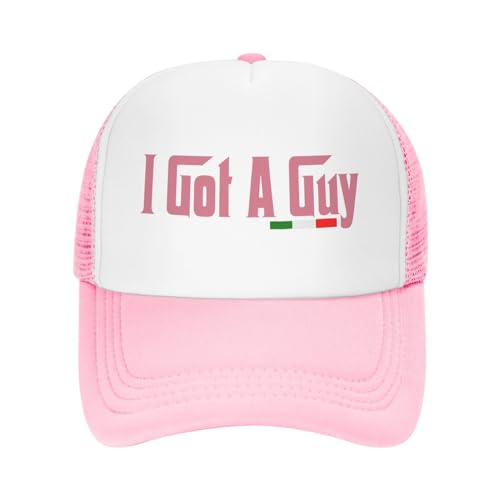 Image of Put It On My Boyfriends Tab Trucker Hats for Women Pink Men Humor Gift Pink Hats for Men