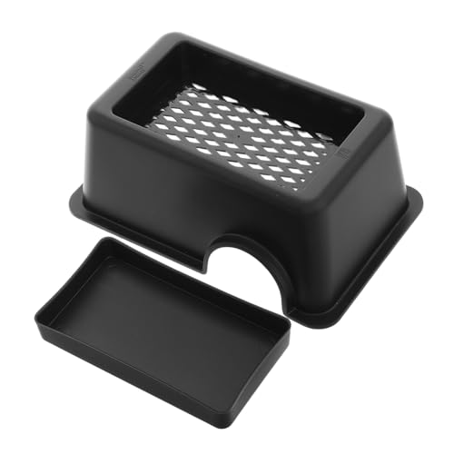 BESPORTBLE Plastic Reptile Corner Feeder Reptile Food Water Dish Lizard Snake Feeder Tray Terrarium Accessories Tank Decorations