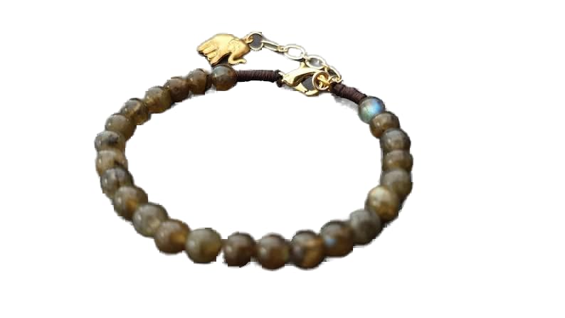 Bracelet labradorite 8mm LKBEADS avec fermoir doré LCBR-3917