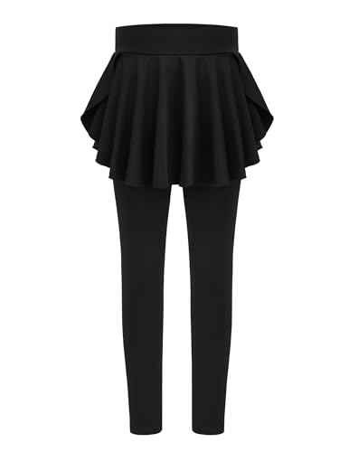 Arshiner Mädchen Leggings mit Rock Hochtaillierte Stretch Sporthose...