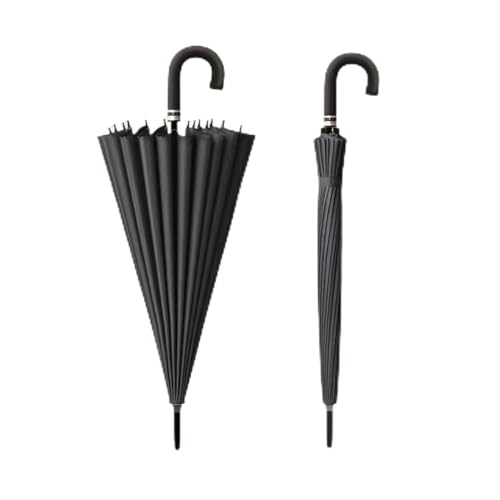 eexbz Umbrellas for Rain Women's Manual Fair and Rain Umbrella, Storm and Rainproof Dual-Purpose Umbrella, 24-Bone Men's Straight Business Umbrella Strong Umbrella for Wind and Rain(E)
