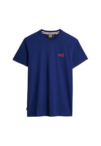 Superdry Herren Essential T-Shirt aus Bio-Baumwolle mit Logo Supermarineblau XXL | Ya disponible en tu tienda friki favorita! En mundofriki.es!